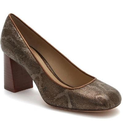 Shop Etienne Aigner Dylan Square Toe Pump In Bronze Nappa