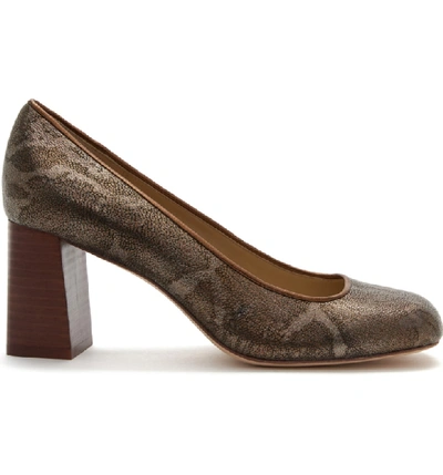 Shop Etienne Aigner Dylan Square Toe Pump In Bronze Nappa