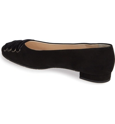 Shop Amalfi By Rangoni Gallena Laced Skimmer In Black Suede