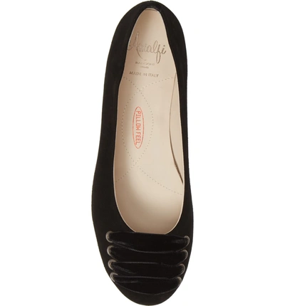 Shop Amalfi By Rangoni Gallena Laced Skimmer In Black Suede