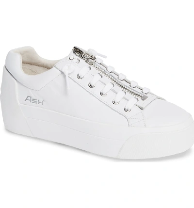 Shop Ash Buzz Platform Sneaker In White/ Red