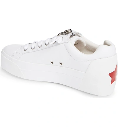 Shop Ash Buzz Platform Sneaker In White/ Red