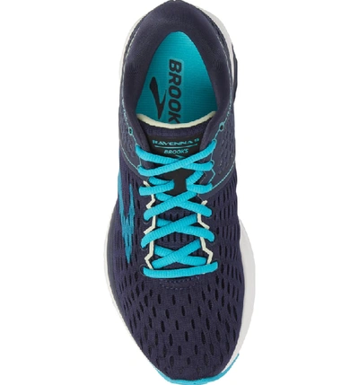 Shop Brooks Ravenna 9 Running Shoe In Navy/ Blue/ Green