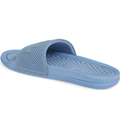 Shop Apl Athletic Propulsion Labs Big Logo Techloom Slide Sandal In Grey Denim