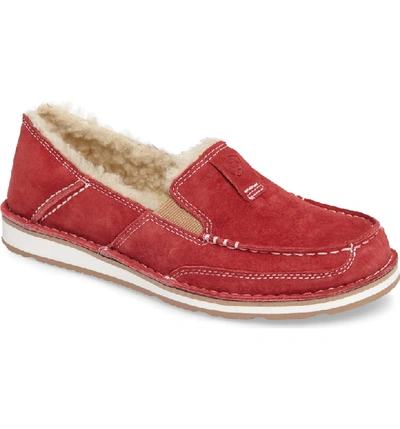 Shop Ariat Cruiser Slip-on Loafer In Fleece Strawberry Suede