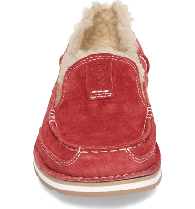 Shop Ariat Cruiser Slip-on Loafer In Fleece Strawberry Suede