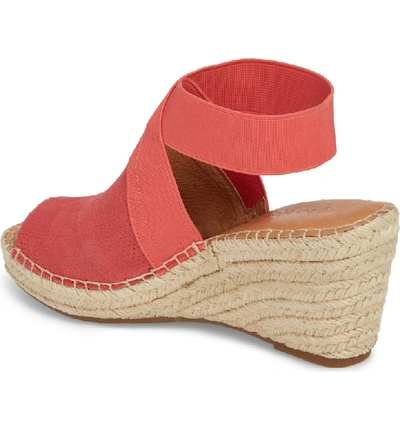 Shop Gentle Souls By Kenneth Cole Colleen Espadrille Wedge In Coral Suede