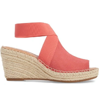 Gentle Souls By Kenneth Cole Colleen Espadrille Wedge In Coral Suede ...