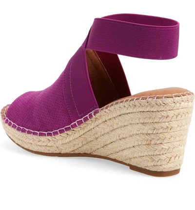 Shop Gentle Souls By Kenneth Cole Colleen Espadrille Wedge In Magenta Suede