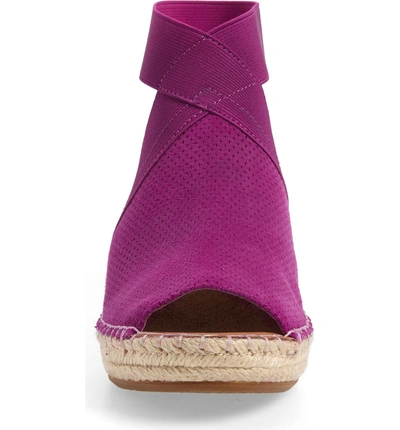 Shop Gentle Souls By Kenneth Cole Colleen Espadrille Wedge In Magenta Suede