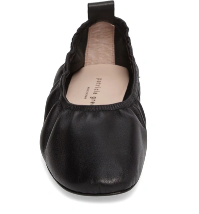 Shop Patricia Green Lily Ballet Flat In Black Leather