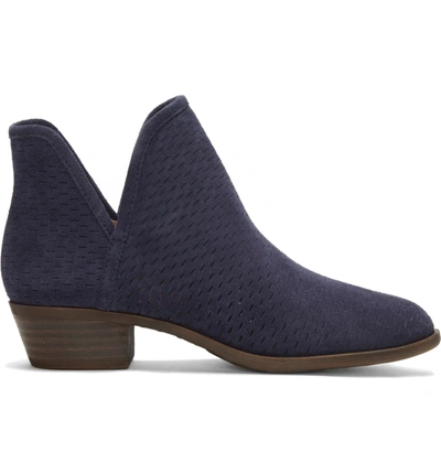Shop Lucky Brand Baley Bootie In Moroccan Blue Suede