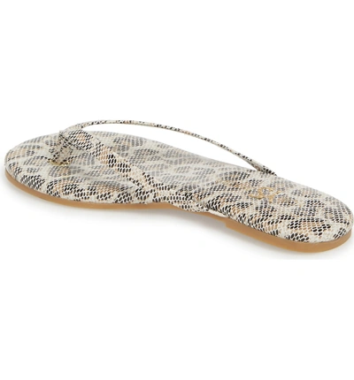 Shop Yosi Samra Rivington Flip Flop In White Snake Print