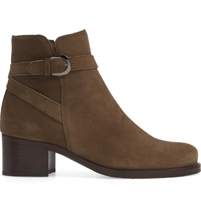 Shop La Canadienne Pru Waterproof Bootie In Stone Oiled Suede