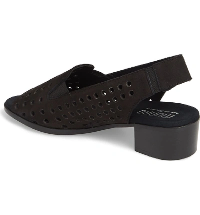 Shop Munro Mickee Slingback Sandal In Black Nubuck Leather