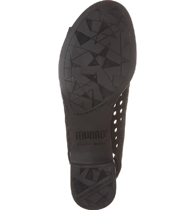 Shop Munro Mickee Slingback Sandal In Black Nubuck Leather