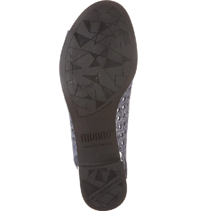 Shop Munro Mickee Slingback Sandal In Blue Metallic Printed Leather
