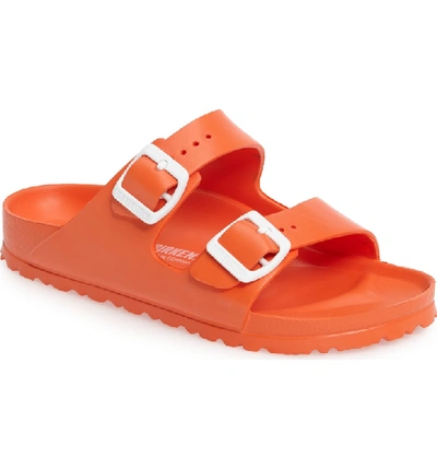 Shop Birkenstock Essentials - Arizona Slide Sandal In Scuba Coral