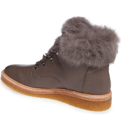 Shop Botkier Winter Genuine Rabbit Fur Trim Boot In Charcoal Leather