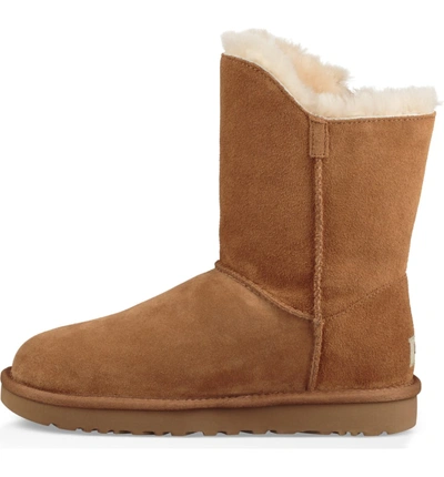 Shop Ugg Turnlock Bootie In Chestnut Suede