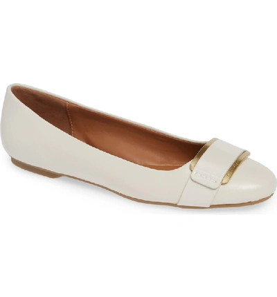 Calvin Klein Women's Oneta Ballet Flats Women's Shoes In Soft White |  ModeSens