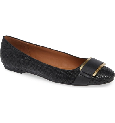 Shop Calvin Klein Oneta Ballet Flat In Black Leather