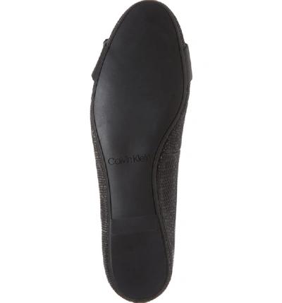Shop Calvin Klein Oneta Ballet Flat In Black Leather