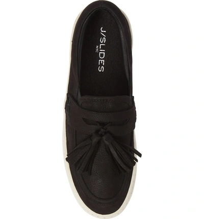 Shop Jslides Hallie Slip-on Sneaker In Black Nubuck