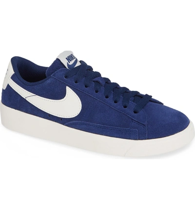 Shop Nike Blazer Low Sneaker In Blue Void/ Blue Void/ Sail