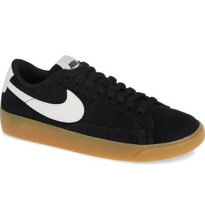 Shop Nike Blazer Low Sneaker In Black/ Black-sail- Light Brown