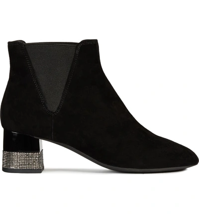 Shop Geox Chloo Chelsea Waterproof Waterproof Bootie In Black Suede