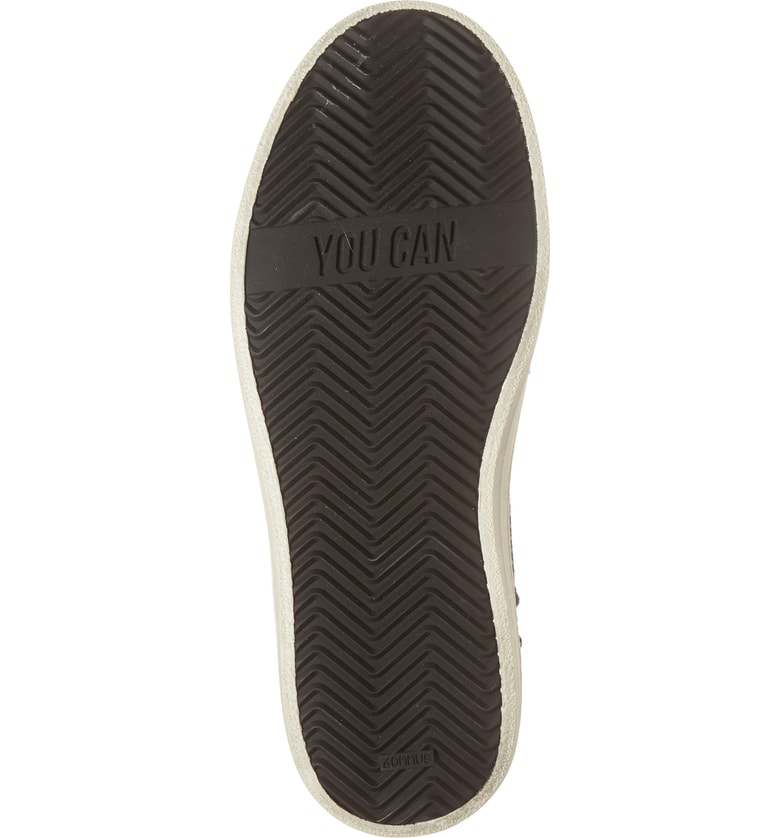 p448 metallic high top sneaker
