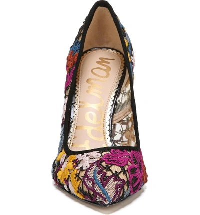 Shop Sam Edelman Hazel Pointy Toe Pump In Bright Multi Fabric