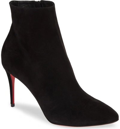 Shop Christian Louboutin Eloise Pointed Toe Bootie In Black Suede
