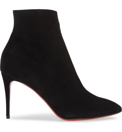 Shop Christian Louboutin Eloise Pointed Toe Bootie In Black Suede