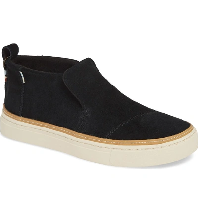 Shop Toms Paxton Slip-on Chukka Sneaker In Black Suede Water Resistant