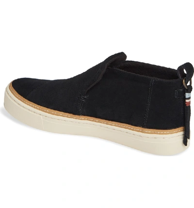 Shop Toms Paxton Slip-on Chukka Sneaker In Black Suede Water Resistant