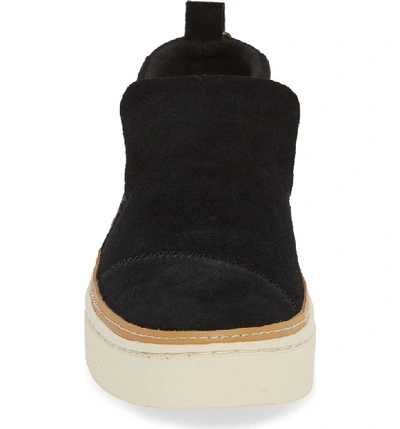 Shop Toms Paxton Slip-on Chukka Sneaker In Black Suede Water Resistant