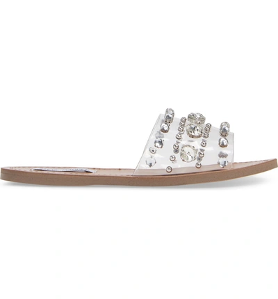 Shop Steve Madden Regent Embellished Slide Sandal In Clear