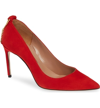 Shop Brian Atwood Voyage Pump In Red Suede