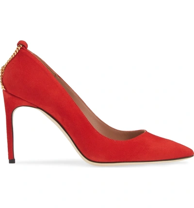 Shop Brian Atwood Voyage Pump In Red Suede