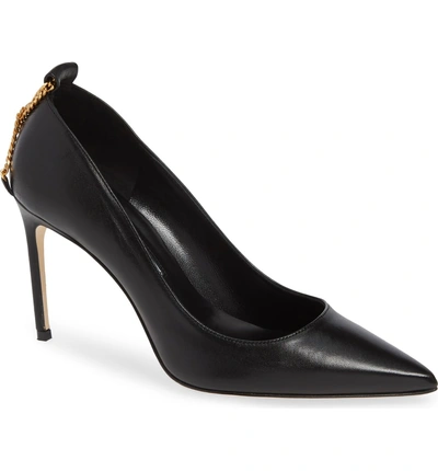 Shop Brian Atwood Voyage Pump In Black Leather