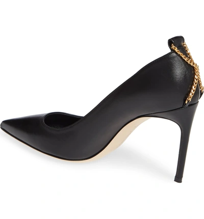 Shop Brian Atwood Voyage Pump In Black Leather