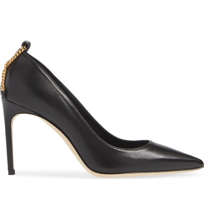 Shop Brian Atwood Voyage Pump In Black Leather