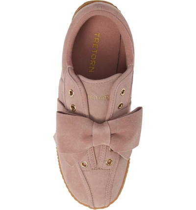 Shop Tretorn Nylite Bow Sneaker In Pink Lilac