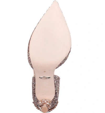Shop Badgley Mischka Vogue D'orsay Pump In Rose Gold Glitter