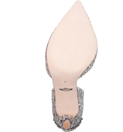 Shop Badgley Mischka Vogue D'orsay Pump In Silver Glitter