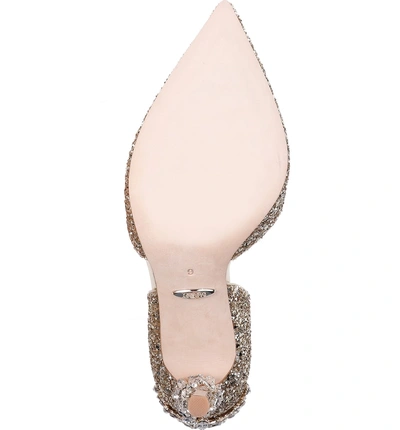 Shop Badgley Mischka Vogue D'orsay Pump In Platino Glitter