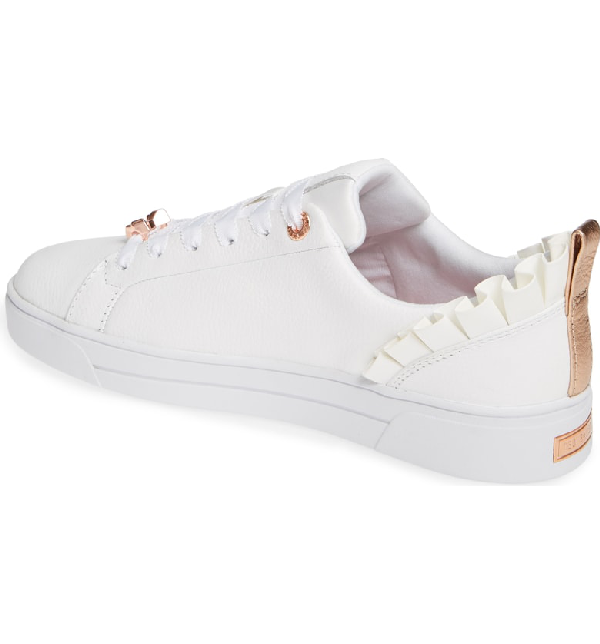 ted baker white ruffle trainers