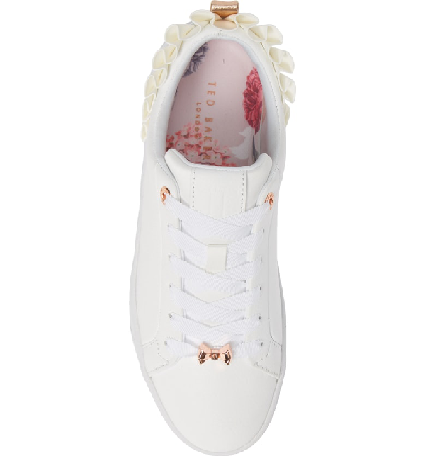 ted baker white ruffle trainers